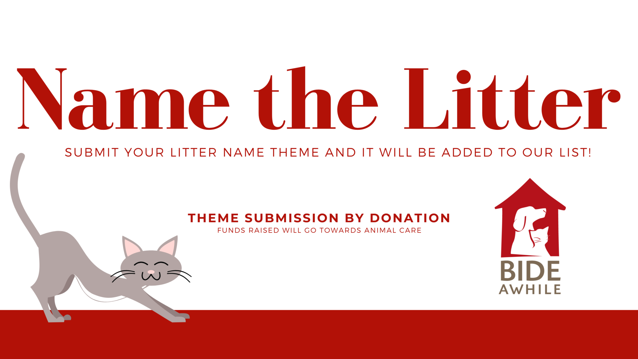 Name the Litter Bide Awhile